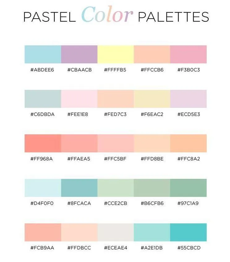 màu pastel được sử dụng phổ biến và linh động trong không gian nội thất 