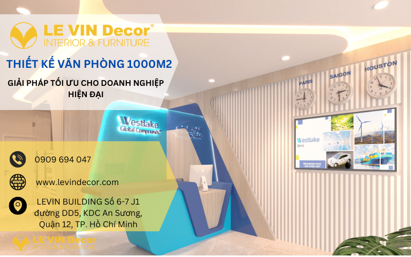 THIẾT KẾ VĂN PHÒNG 1000M2