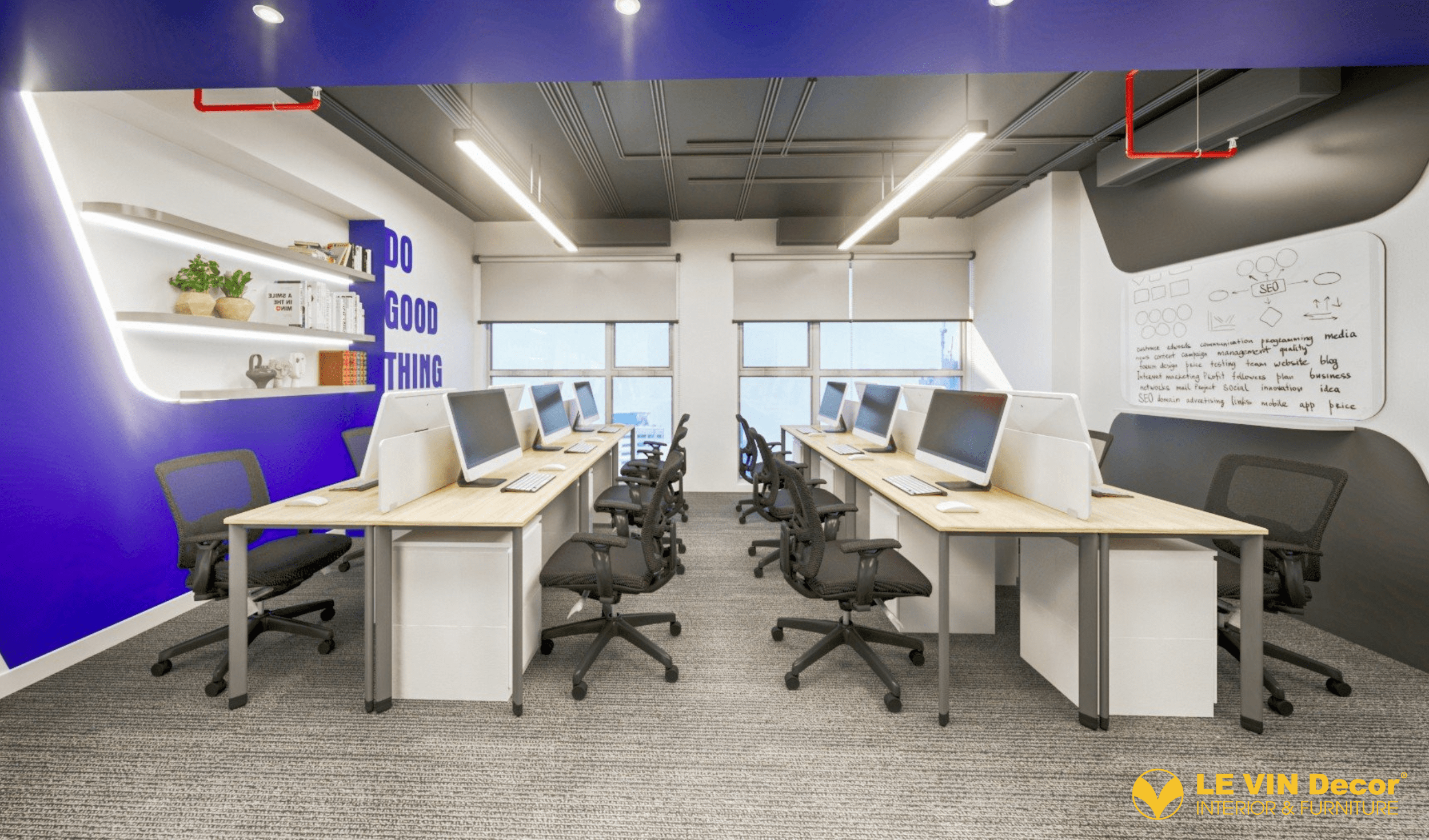 THIẾT KẾ VĂN PHÒNG 500M2