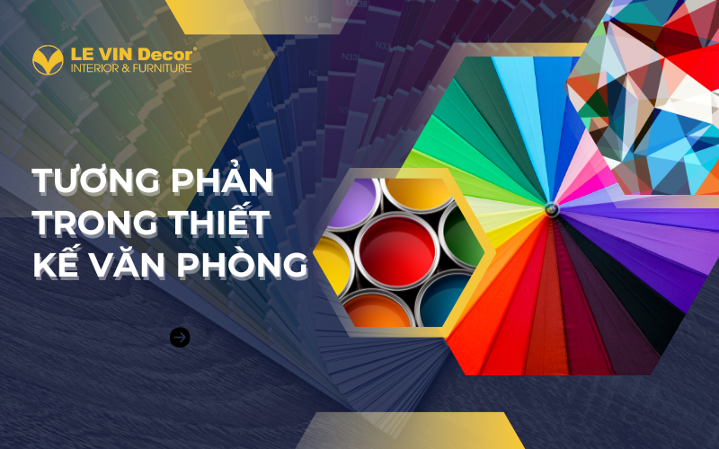 Cách tạo điểm nhấn với tương phản trong thiết kế văn phòng