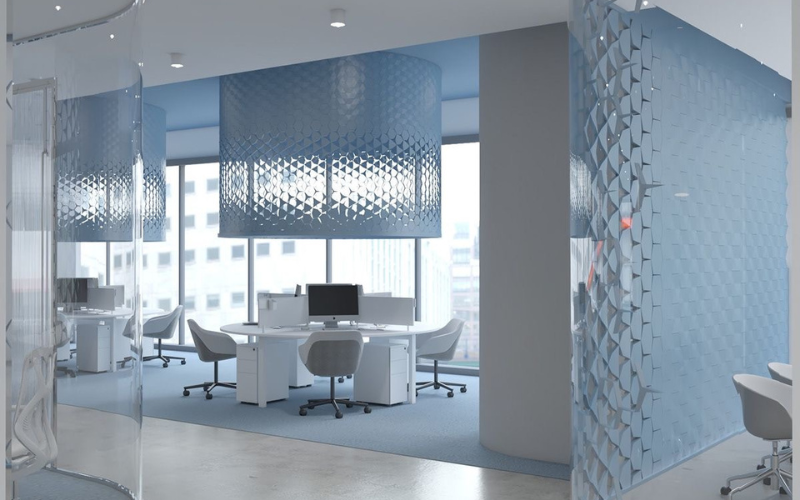 nguyên tắc phối màu trong thiết kế văn phòng