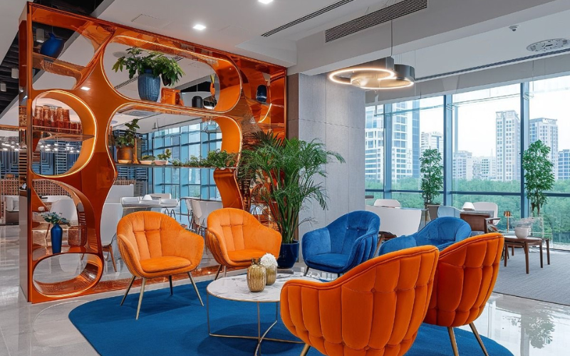 nguyên tắc phối màu trong thiết kế văn phòng