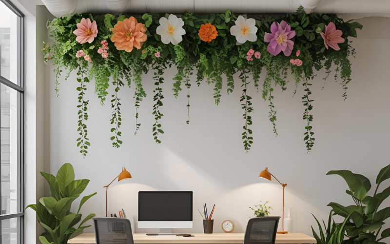 vườn hoa văn phòng