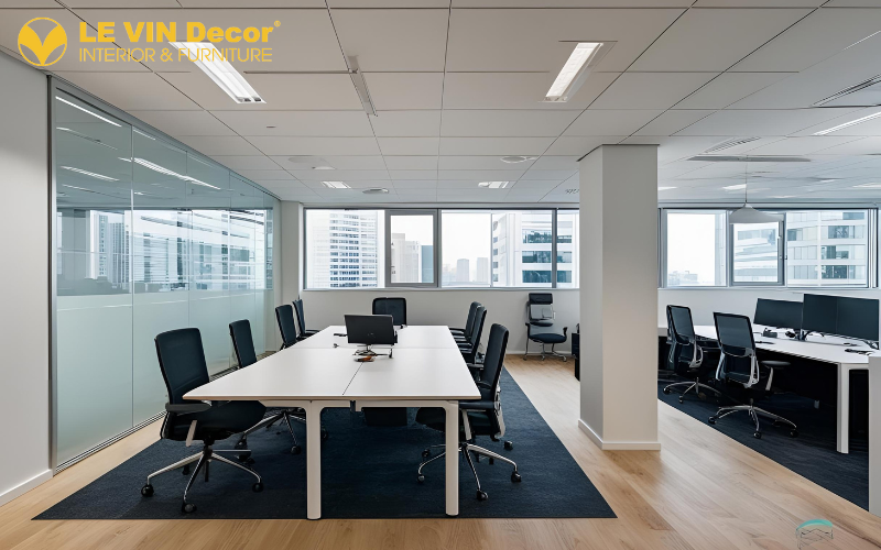 Lựa chọn vật liệu và nội thất cho văn phòng 800m2