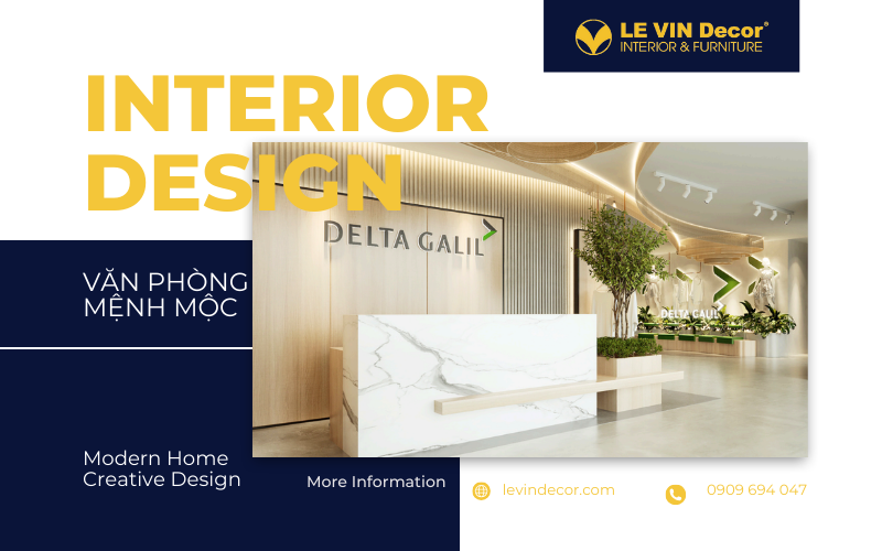 thiết kế văn phòng mệnh mộc