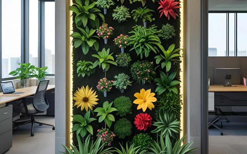 vườn hoa văn phòng