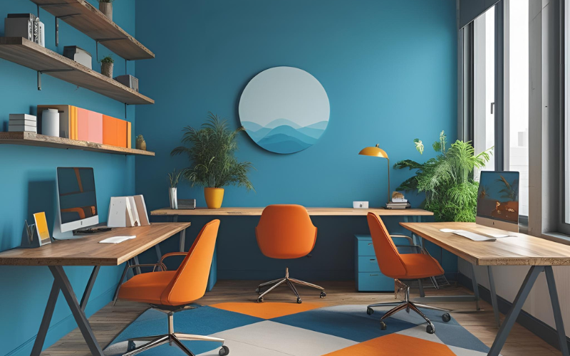 văn phòng màu lạnh