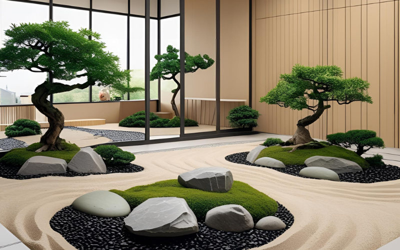 vườn hoa văn phòng