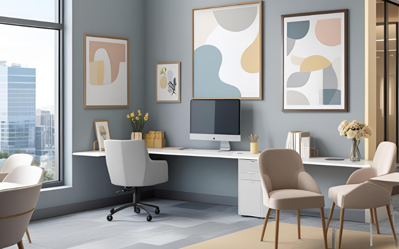 văn phòng màu lạnh