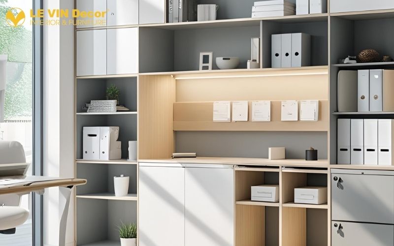 Lưu trữ thông minh trong thiết kế văn phòng