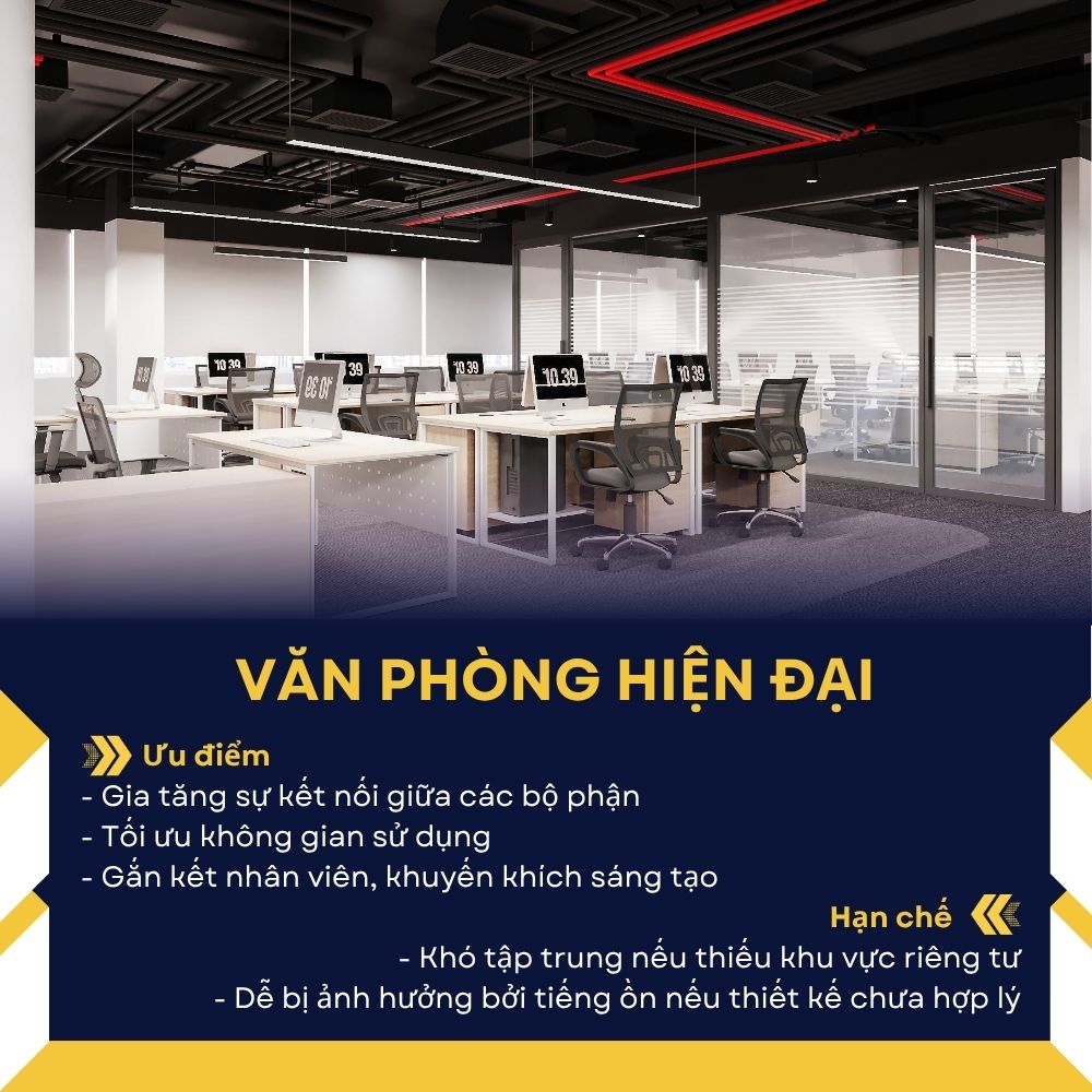 Văn phòng hiện đại – Không gian mở, thúc đẩy sáng tạo