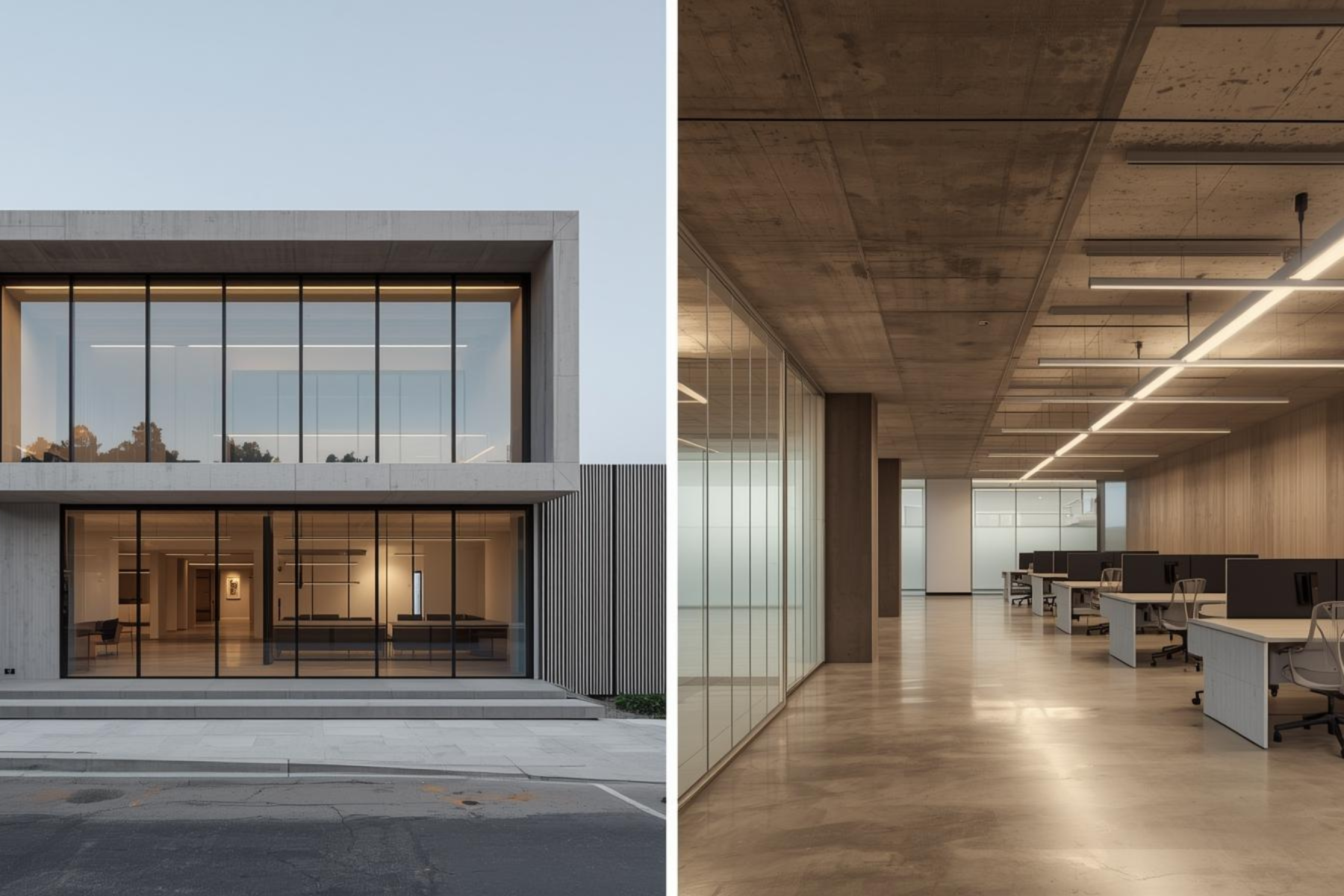 nhà văn phòng 2 tầng