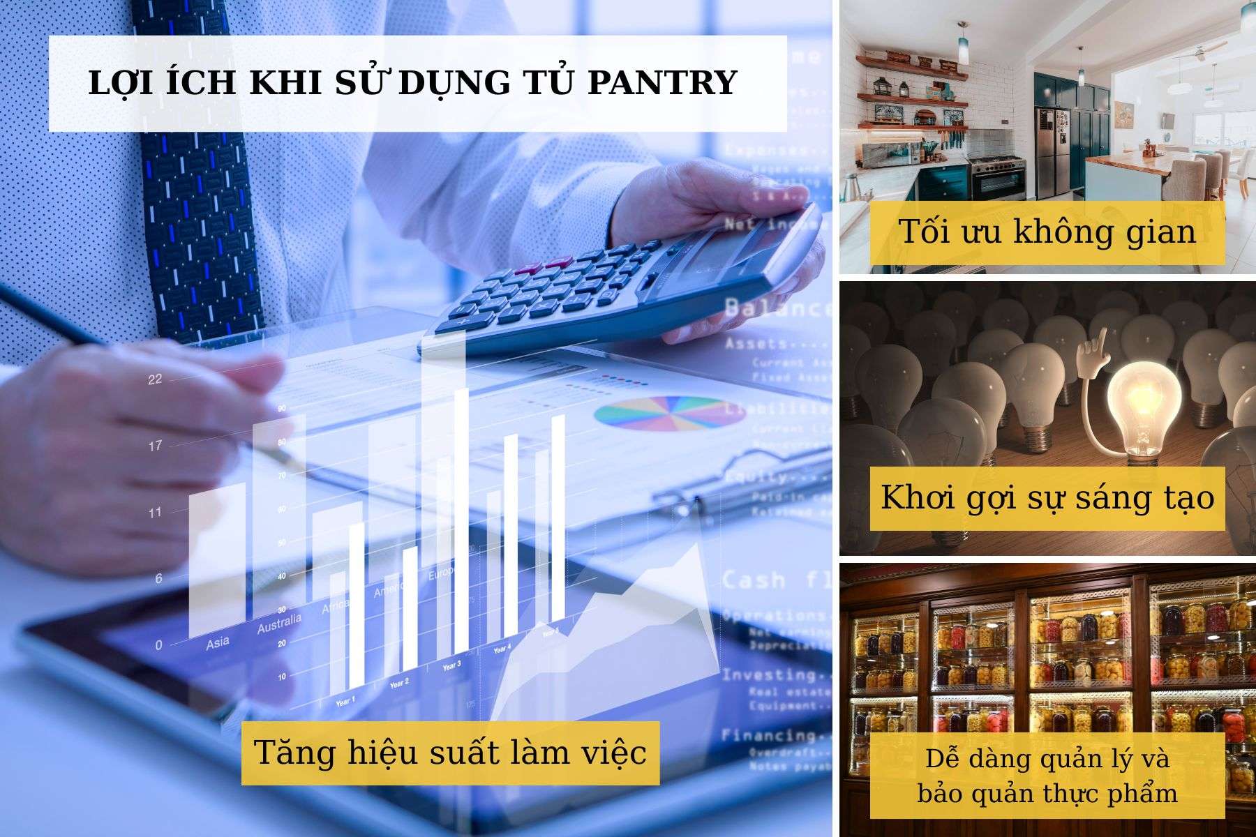 Lợi ích khi sử dụng tủ pantry trong văn phòng