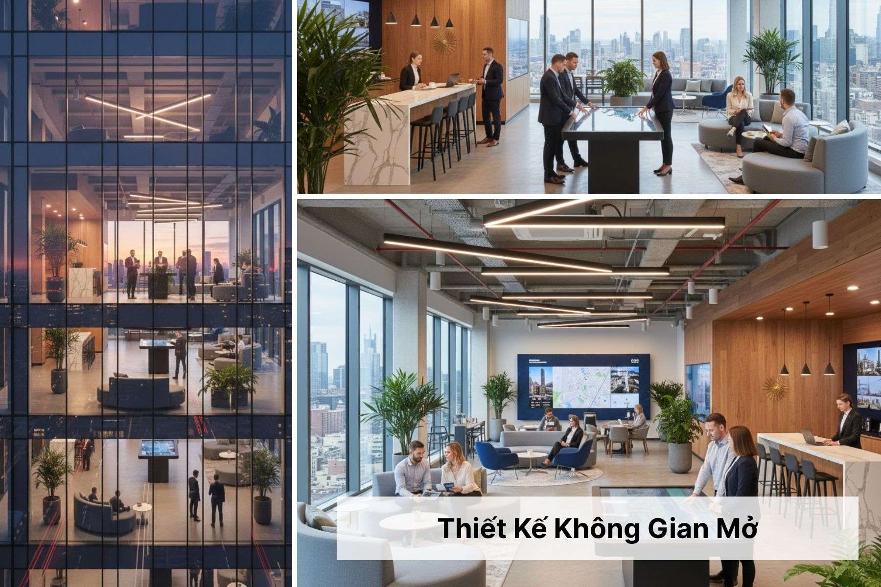 Thiết Kế Không Gian Mở Tối Ưu Giao Tiếp Và Trải Nghiệm Khách Hàng