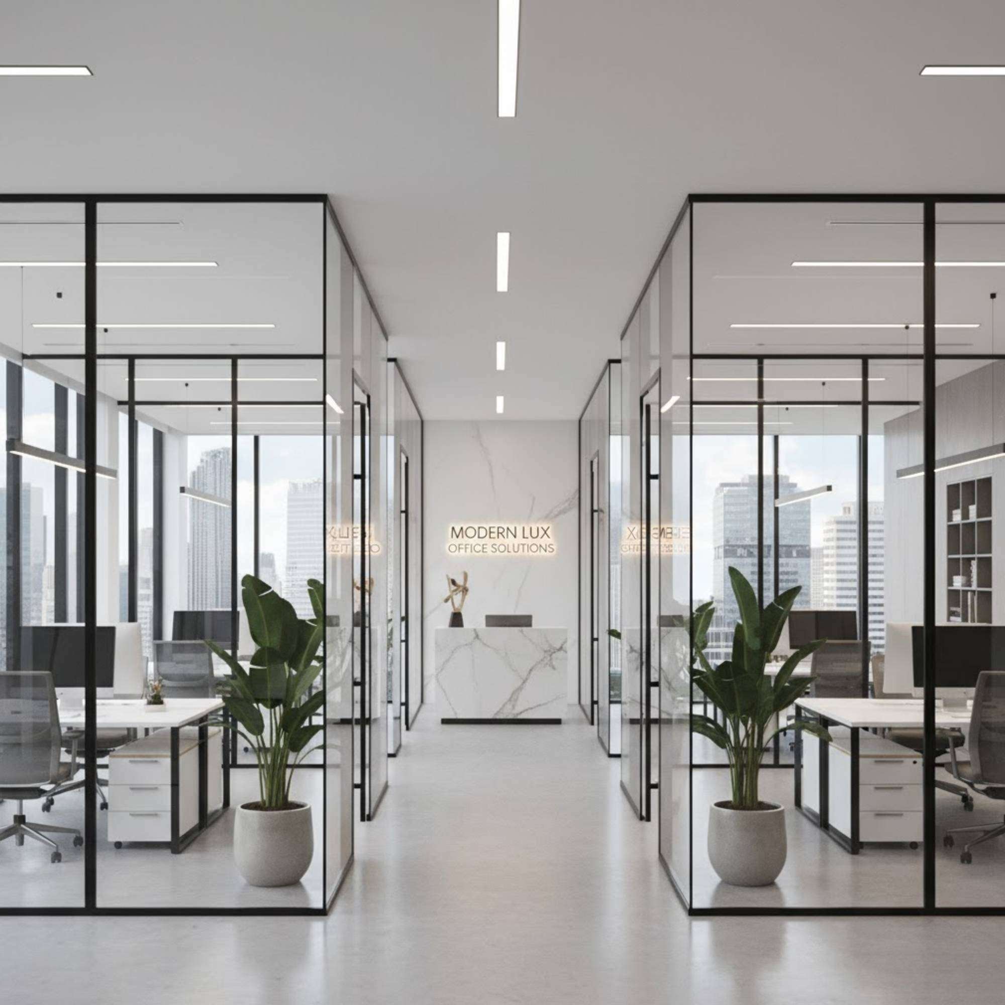 Vách kính văn phòng