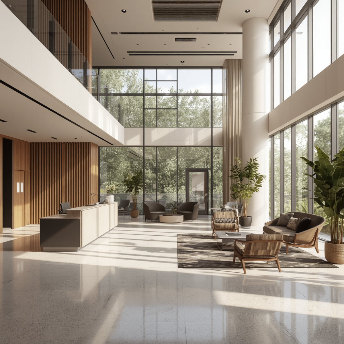 Khu vực lễ tân theo phong cách hiện đại (Modern)